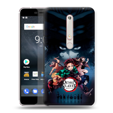 Пластиковый чехол на Nokia 6.1 с принтом Demon Slayer Клинок рассекающий демонов Пластиковый чехол на Nokia 6.1 с принтом Demon Slayer Клинок рассекающий демонов