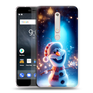 Пластиковый чехол на Nokia 6.1 с принтом Новый год