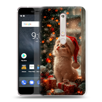 Пластиковый чехол на Nokia 6.1 с принтом Новый год