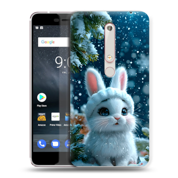 Пластиковый чехол на Nokia 6.1 с принтом Новый год
