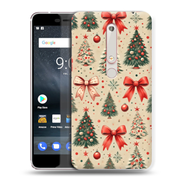 Пластиковый чехол на Nokia 6.1 с принтом Новый год