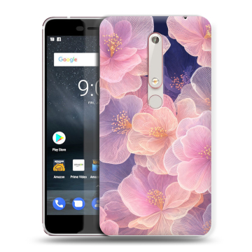 Пластиковый чехол на Nokia 6.1 с принтом женский