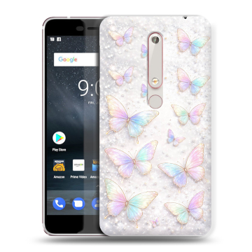 Пластиковый чехол на Nokia 6.1 с принтом женский Пластиковый чехол на Nokia 6.1 с принтом женский