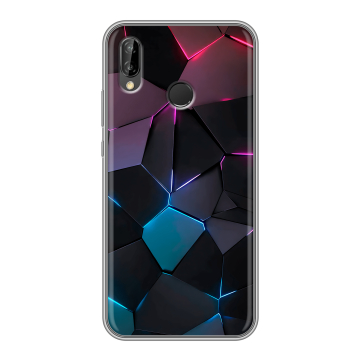 Силиконовый чехол на Huawei P20 Lite с принтом Геометрия неона Силиконовый чехол на Huawei P20 Lite с принтом Геометрия неона