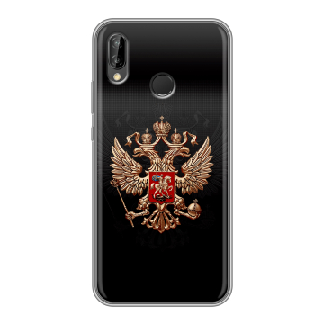 Силиконовый чехол на Huawei P20 Lite с принтом Герб России Силиконовый чехол на Huawei P20 Lite с принтом Герб России