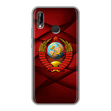 Силиконовый чехол на Huawei P20 Lite с принтом Герб СССР Силиконовый чехол на Huawei P20 Lite с принтом Герб СССР