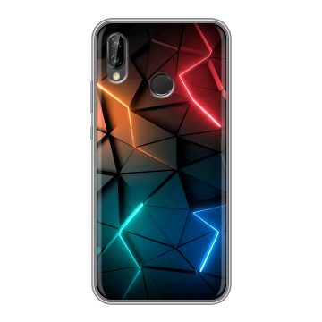 Силиконовый чехол на Huawei P20 Lite с принтом Абстракция неон Силиконовый чехол на Huawei P20 Lite с принтом Абстракция неон
