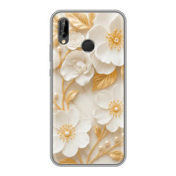 Силиконовый чехол на Huawei P20 Lite с принтом Цветы Силиконовый чехол на Huawei P20 Lite с принтом Цветы