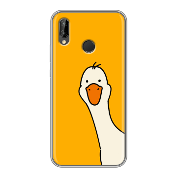 Силиконовый чехол на Huawei P20 Lite с принтом Утка Силиконовый чехол на Huawei P20 Lite с принтом Утка