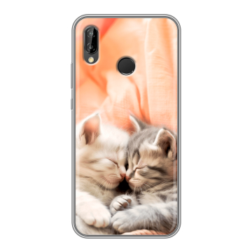 Силиконовый чехол на Huawei P20 Lite с принтом Котята Силиконовый чехол на Huawei P20 Lite с принтом Котята