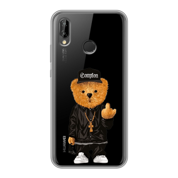 Силиконовый чехол на Huawei P20 Lite с принтом Мишка Силиконовый чехол на Huawei P20 Lite с принтом Мишка