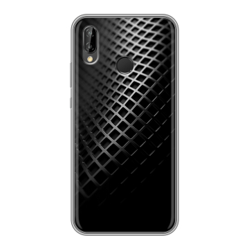 Силиконовый чехол на Huawei P20 Lite с принтом Текстура металла
