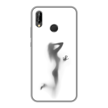 Силиконовый чехол на Huawei P20 Lite с принтом Силуэт