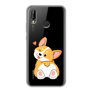 Силиконовый чехол на Huawei P20 Lite с принтом Корги