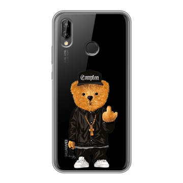 Силиконовый чехол на Huawei P20 Lite с принтом Плюшевый медведь