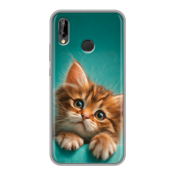 Силиконовый чехол на Huawei P20 Lite с принтом котенок