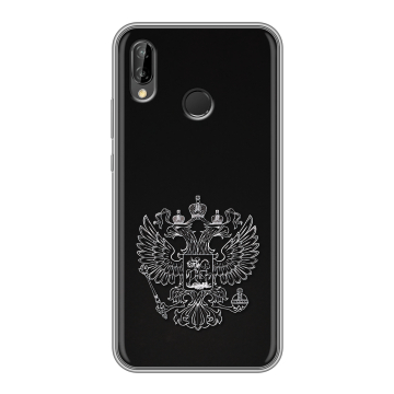 Силиконовый чехол на Huawei P20 Lite с принтом Герб России