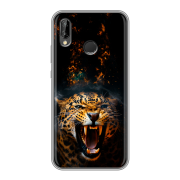 Силиконовый чехол на Huawei P20 Lite с принтом Леопард
