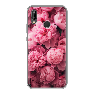 Силиконовый чехол на Huawei P20 Lite с принтом цветы пионы Силиконовый чехол на Huawei P20 Lite с принтом цветы пионы
