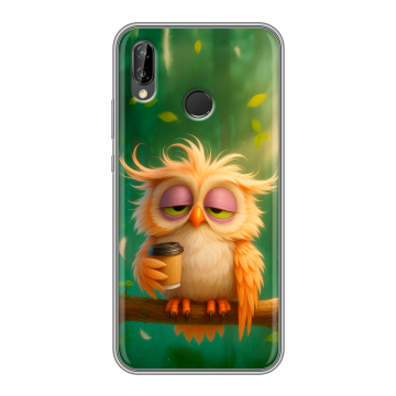 Силиконовый чехол на Huawei P20 Lite с принтом сова