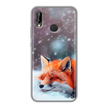 Силиконовый чехол на Huawei P20 Lite с принтом лиса
