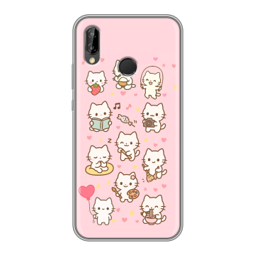 Силиконовый чехол на Huawei P20 Lite с принтом Hello Kitty Хелоу Кити Силиконовый чехол на Huawei P20 Lite с принтом Hello Kitty Хелоу Кити