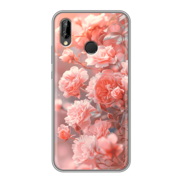 Силиконовый чехол на Huawei P20 Lite с принтом Розы цветы Силиконовый чехол на Huawei P20 Lite с принтом Розы цветы