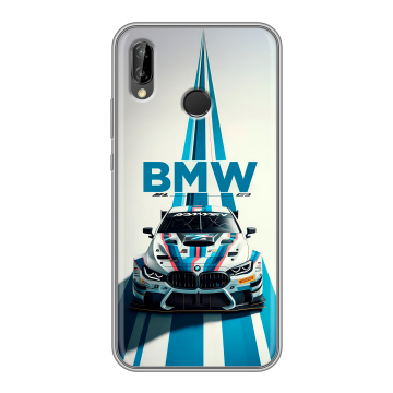 Силиконовый чехол на Huawei P20 Lite с принтом БМВ BMW Силиконовый чехол на Huawei P20 Lite с принтом БМВ BMW
