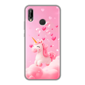 Силиконовый чехол на Huawei P20 Lite с принтом Единорог