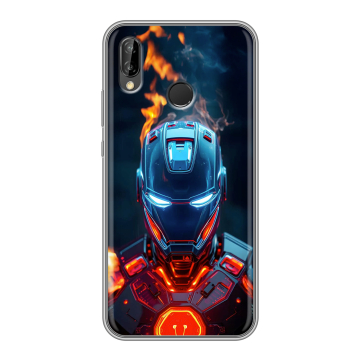 Силиконовый чехол на Huawei P20 Lite с принтом IronMan Железный человек Силиконовый чехол на Huawei P20 Lite с принтом IronMan Железный человек