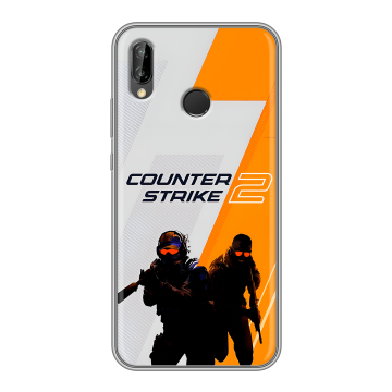 Силиконовый чехол на Huawei P20 Lite с принтом Counter Strike Силиконовый чехол на Huawei P20 Lite с принтом Counter Strike