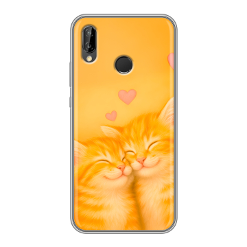 Силиконовый чехол на Huawei P20 Lite с принтом Милые котята Силиконовый чехол на Huawei P20 Lite с принтом Милые котята