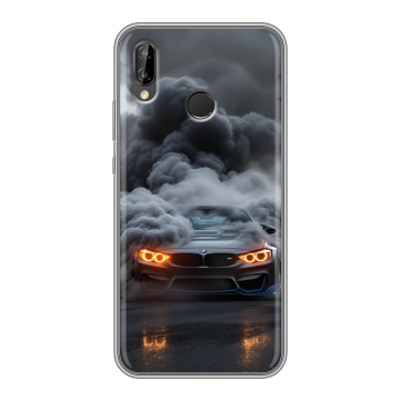 Силиконовый чехол на Huawei P20 Lite с принтом BMW БМВ