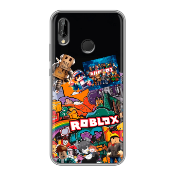 Силиконовый чехол на Huawei P20 Lite с принтом Roblox Роблокс
