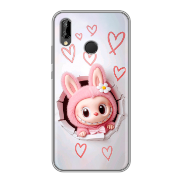 Силиконовый чехол на Huawei P20 Lite с принтом Labubu Лабубу Силиконовый чехол на Huawei P20 Lite с принтом Labubu Лабубу