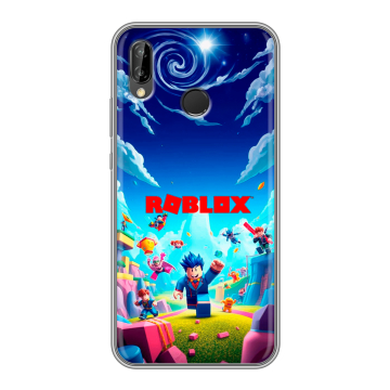 Силиконовый чехол на Huawei P20 Lite с принтом Roblox Роблокс Силиконовый чехол на Huawei P20 Lite с принтом Roblox Роблокс