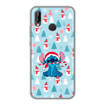 Силиконовый чехол на Huawei P20 Lite с принтом Стич Новый год Силиконовый чехол на Huawei P20 Lite с принтом Стич Новый год