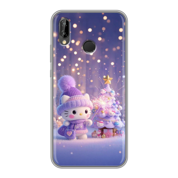Силиконовый чехол на Huawei P20 Lite с принтом Новый год Силиконовый чехол на Huawei P20 Lite с принтом Новый год
