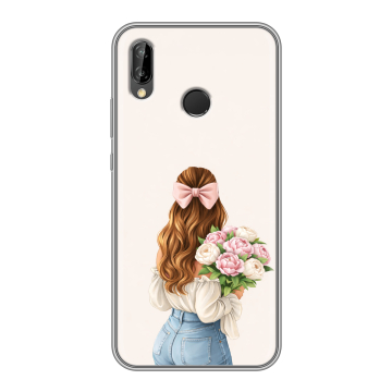 Силиконовый чехол на Huawei P20 Lite с принтом женский Силиконовый чехол на Huawei P20 Lite с принтом женский