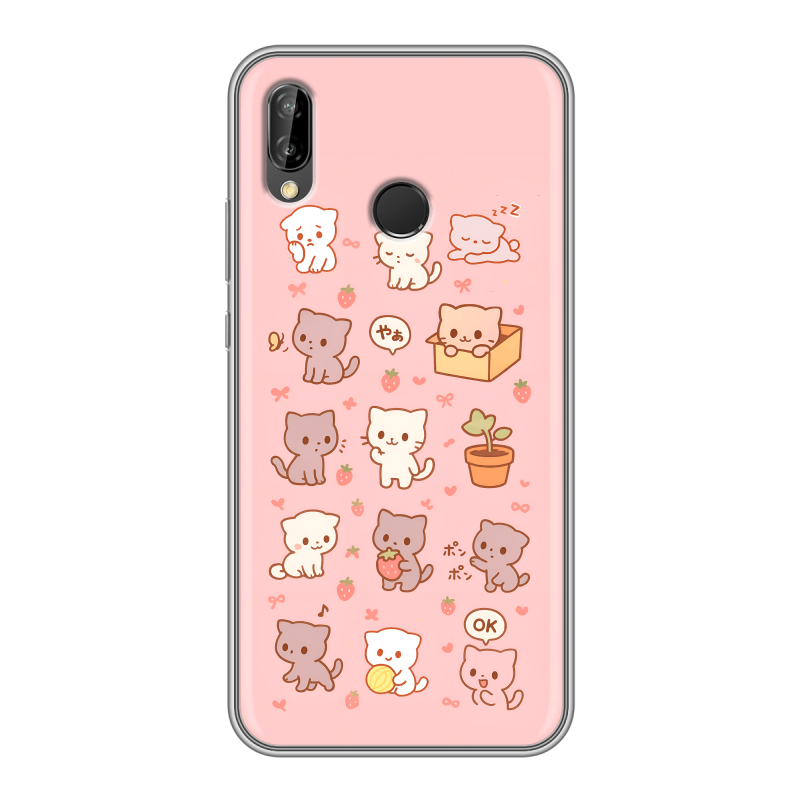 Силиконовый чехол на Huawei P20 Lite с принтом Hello Kitty Хелоу Кити Силиконовый чехол на Huawei P20 Lite с принтом Hello Kitty Хелоу Кити