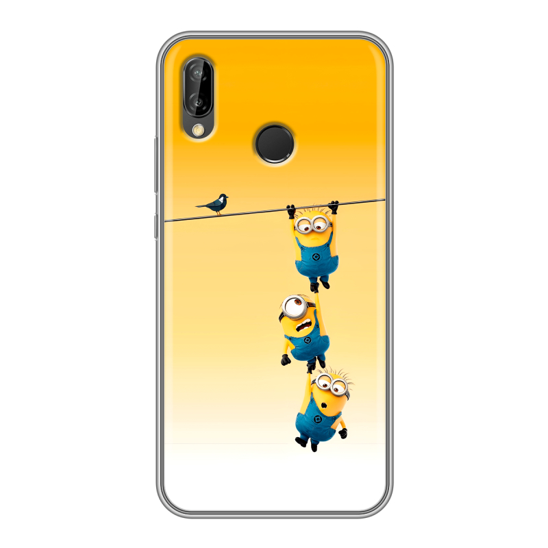 Силиконовый чехол на Huawei P20 Lite с принтом Миньоны Силиконовый чехол на Huawei P20 Lite с принтом Миньоны