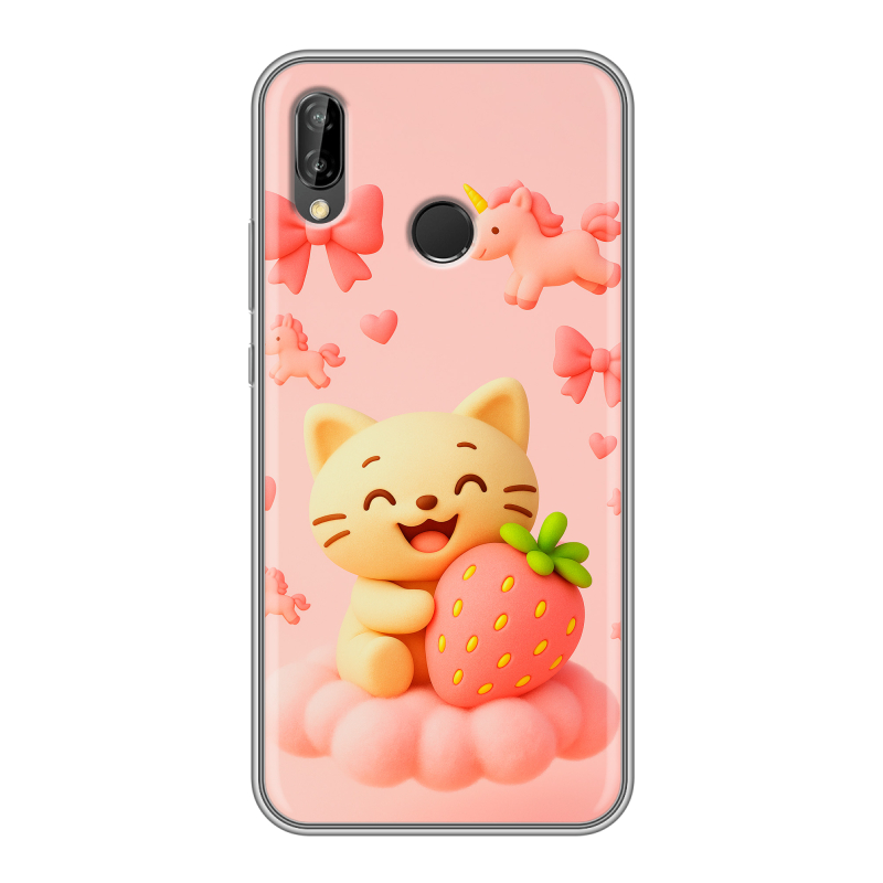 Силиконовый противоударный чехол на Huawei P20 Lite с принтом для девочек Силиконовый противоударный чехол на Huawei P20 Lite с принтом для девочек