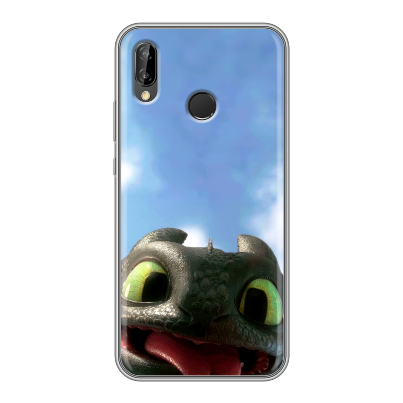 Силиконовый противоударный чехол на Huawei P20 Lite с принтом Как приручить дракона Силиконовый противоударный чехол на Huawei P20 Lite с принтом Как приручить дракона