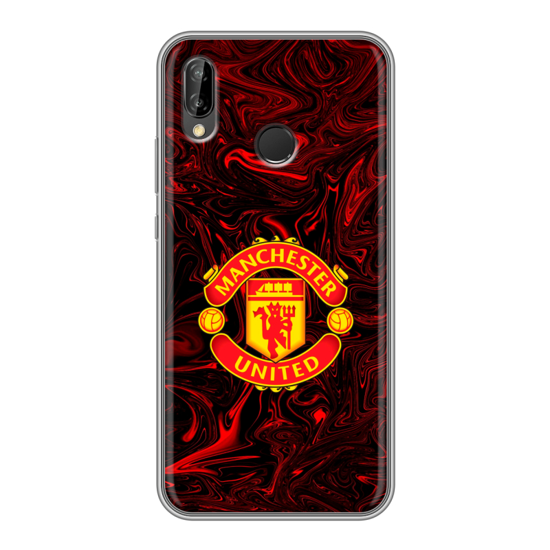 Силиконовый чехол на Huawei P20 Lite с принтом Manchester United Силиконовый чехол на Huawei P20 Lite с принтом Manchester United