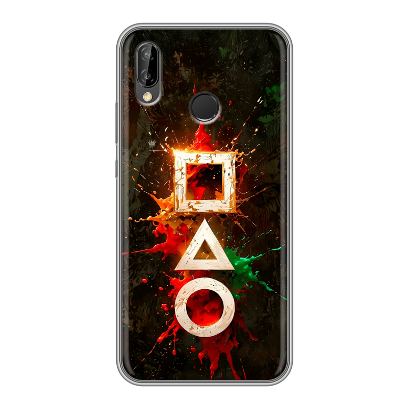 Силиконовый противоударный чехол на Huawei P20 Lite с принтом Squid Game Игра кальмара Силиконовый противоударный чехол на Huawei P20 Lite с принтом Squid Game Игра кальмара