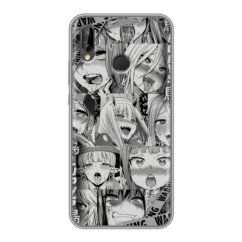 Силиконовый противоударный чехол на Huawei P20 Lite с принтом Ahegao Ахегао Аниме Силиконовый противоударный чехол на Huawei P20 Lite с принтом Ahegao Ахегао Аниме