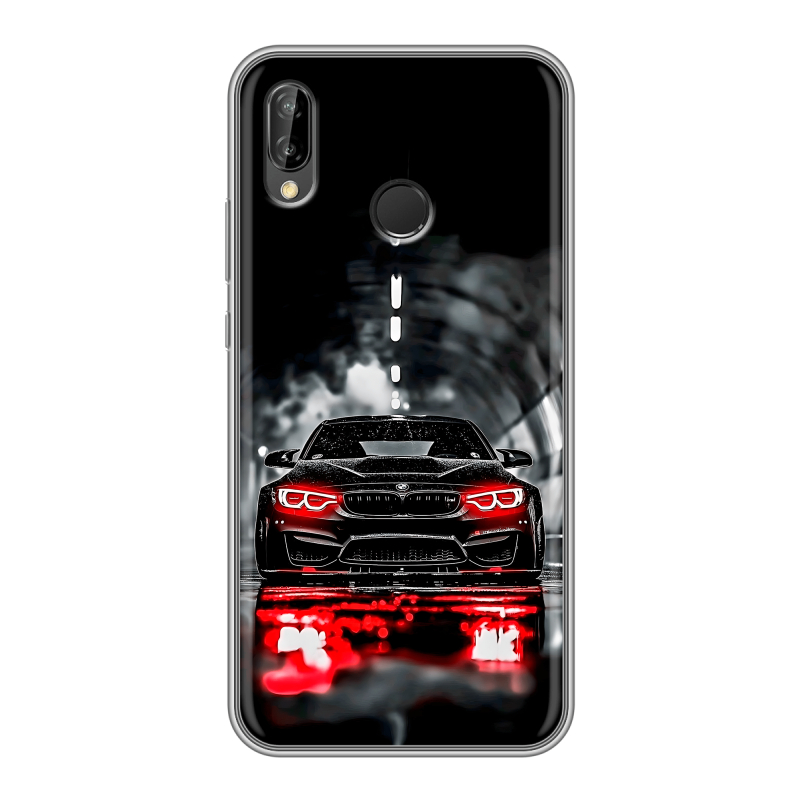 Силиконовый чехол на Huawei P20 Lite с принтом BMW БМВ Силиконовый чехол на Huawei P20 Lite с принтом BMW БМВ