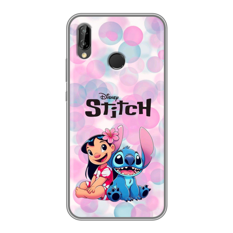 Силиконовый чехол на Huawei P20 Lite с принтом Лило и Стич Силиконовый чехол на Huawei P20 Lite с принтом Лило и Стич