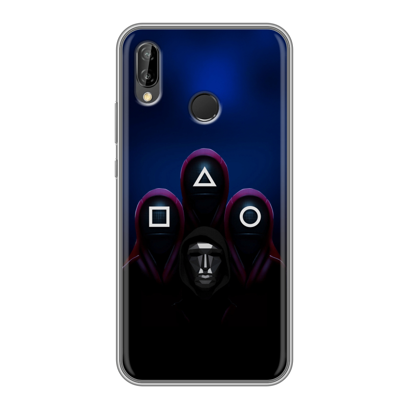 Силиконовый чехол на Huawei P20 Lite с принтом Игра Кальмара Силиконовый чехол на Huawei P20 Lite с принтом Игра Кальмара