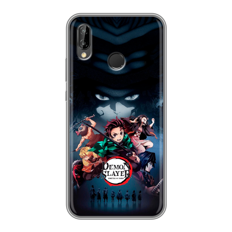 Силиконовый противоударный чехол на Huawei P20 Lite с принтом Demon Slayer Клинок рассекающий демонов Силиконовый противоударный чехол на Huawei P20 Lite с принтом Demon Slayer Клинок рассекающий демонов